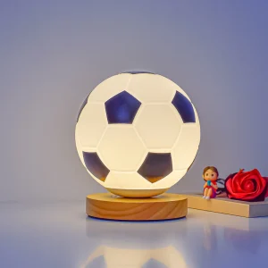 Snygg Globe LED-bordslampa - Trä- och glasdesign