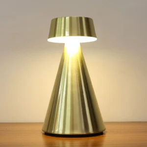 Modern konisk järnbordslampa – USB-laddnings-LED för snygg inredning
