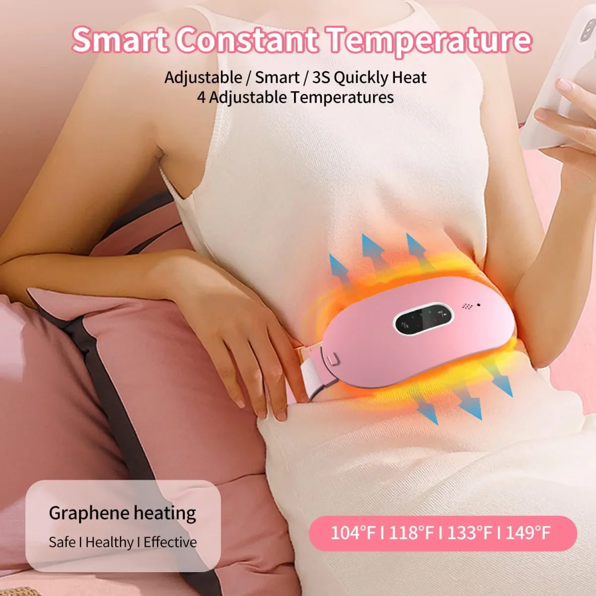 Menstrual Relief Massager – Värme- och vibrationsterapi - Bild 7