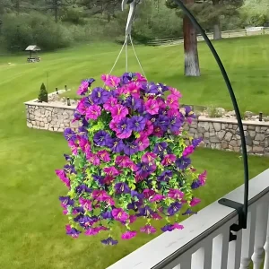 Konstgjorda hängande blommor för morgongloria – UV-beständig vinrankadekor