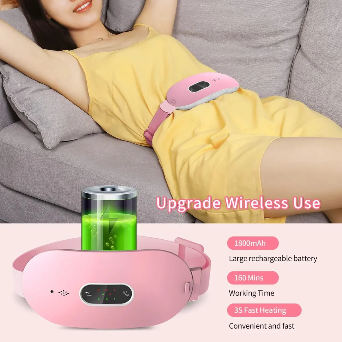 Menstrual Relief Massager – Värme- och vibrationsterapi - Bild 5