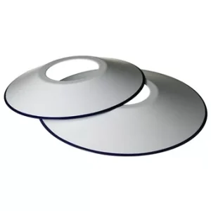 Emaljskärm, Vit, stor 30 cm