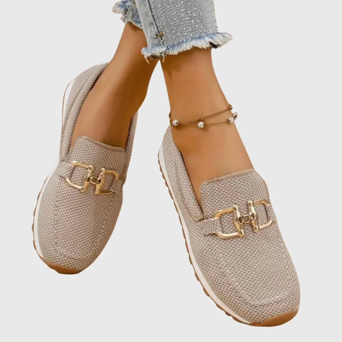 Klassiska, vadderade, casual slip-ons för kvinnor - Bild 6