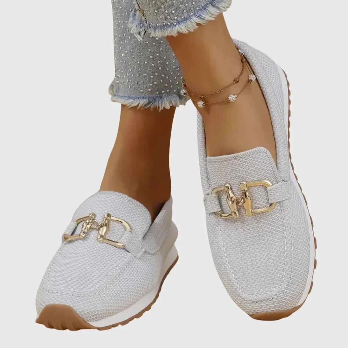 Klassiska, vadderade, casual slip-ons för kvinnor - Bild 7