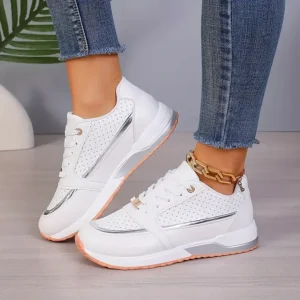 Slip-on skor med snörning för kvinnor
