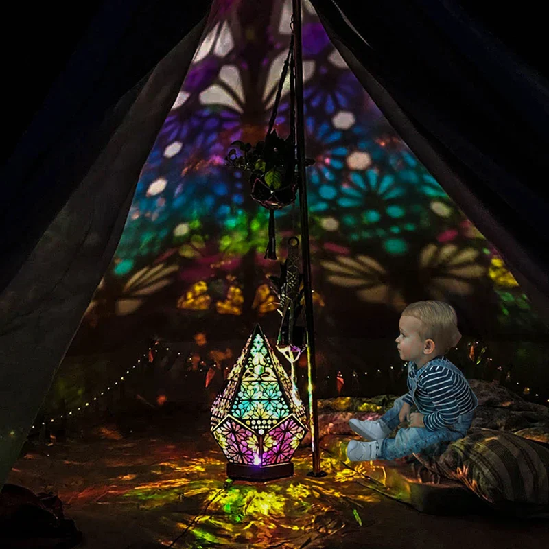 PrismaGlow - Ihålig färgglad projektorlampa - Bild 4