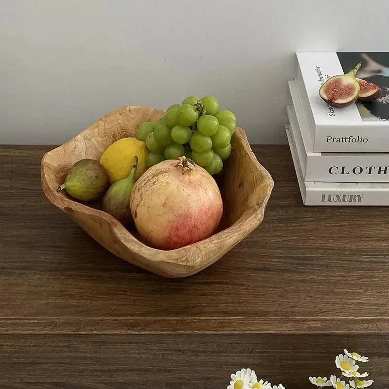 Ekologisk fruktskål i trä – Minimalistisk och hållbar köksinredning - Bild 3