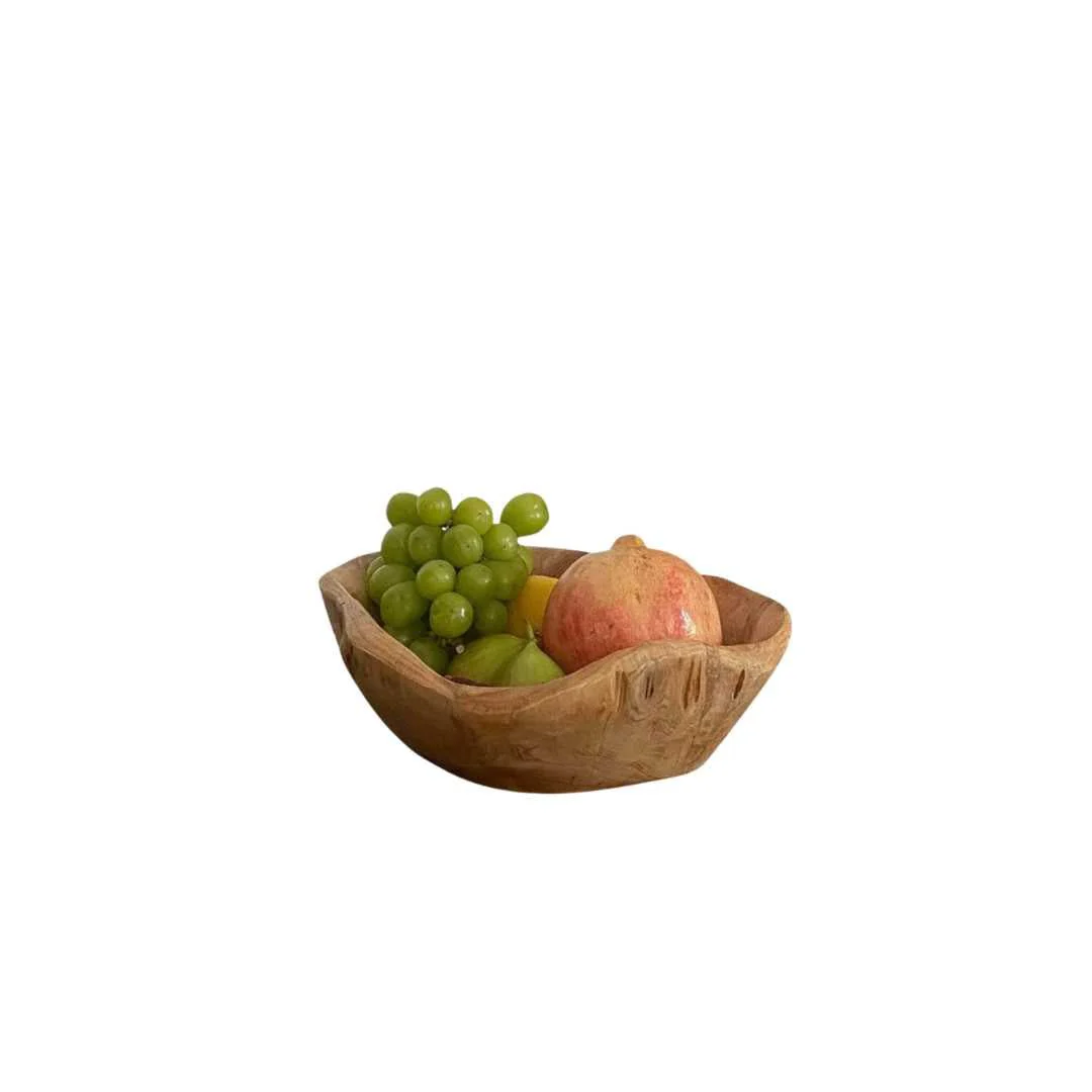 Ekologisk fruktskål i trä – Minimalistisk och hållbar köksinredning - Bild 2