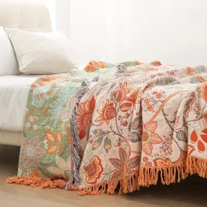 Boho blommigt tofsfilt – mjukt, andningsbart och snyggt lager