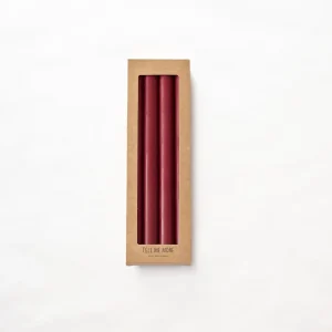 KRONLJUS 28 CM – MÖRKRÖDA (4-PACK)