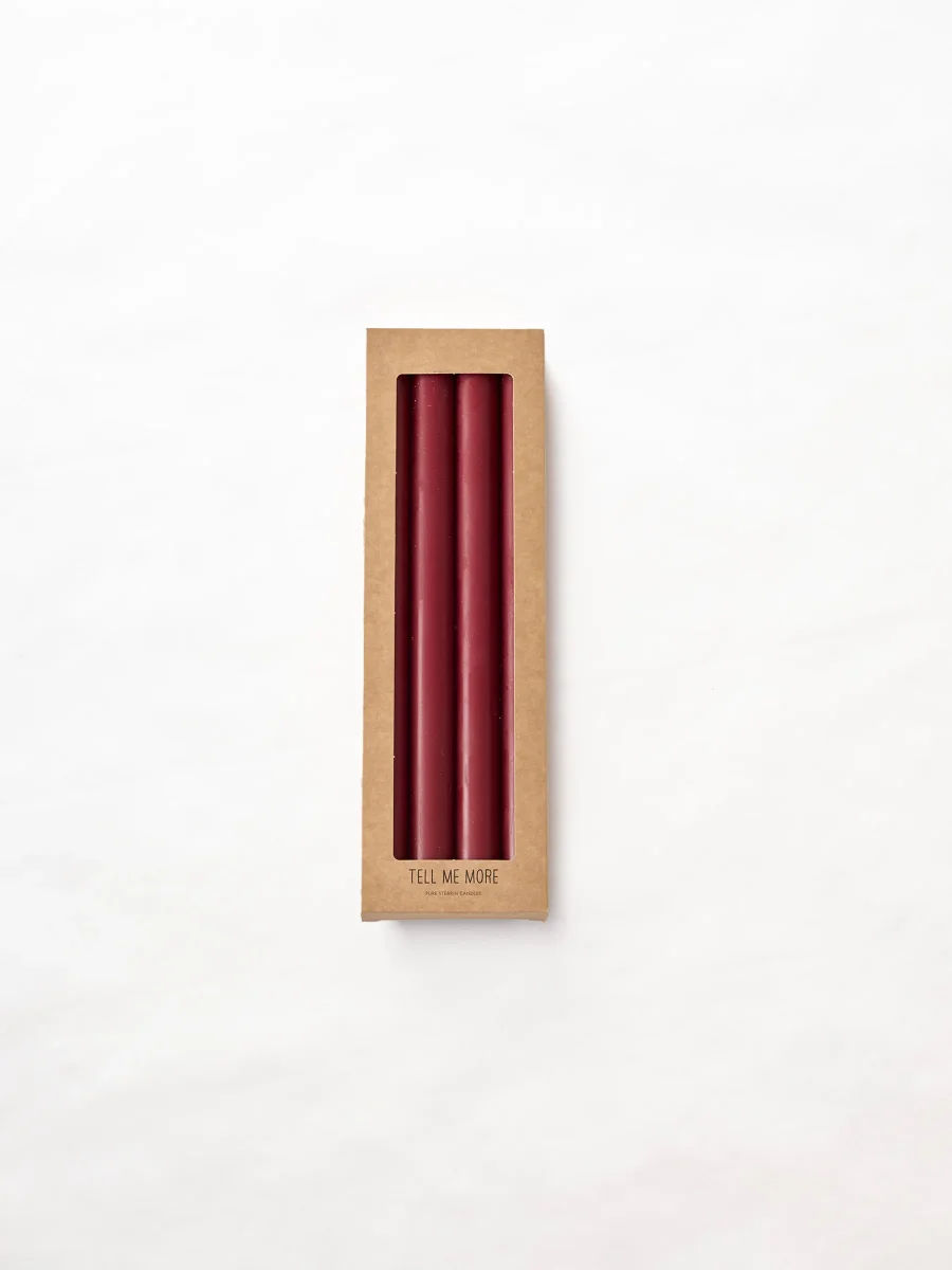 KRONLJUS 28 CM – MÖRKRÖDA (4-PACK) - Bild 2