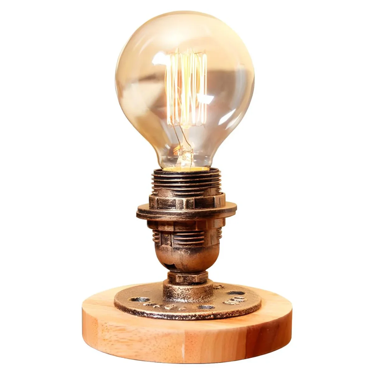 Modern industriell Edison-bordslampa – Rustik bronsfinish - Bild 5