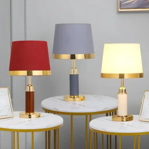 Modern nordisk macaron accentbordslampa – minimalistisk metallgeometrisk belysning