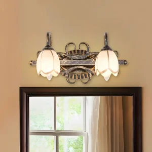Vintage-stil Petal Vanity Light – Dekorativ badrumslampa med flera ljuskällor